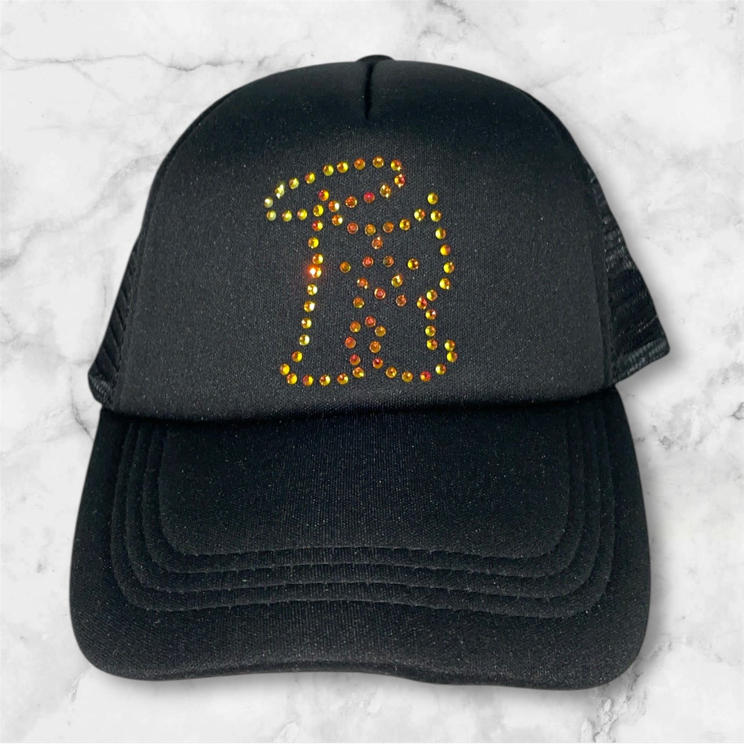 R-Strass Logo Trucker Hat Orange