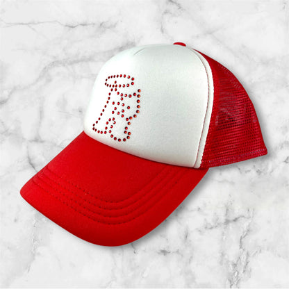 R-Logo Strass Trucker Hat Red/White/Red