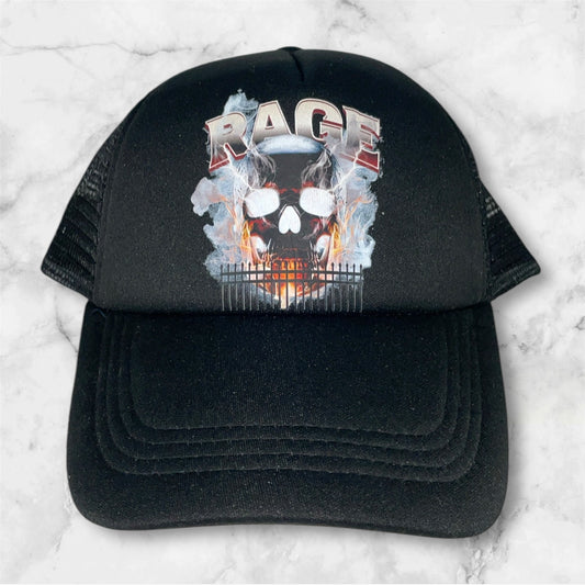 Skull-Rage Trucker Hat