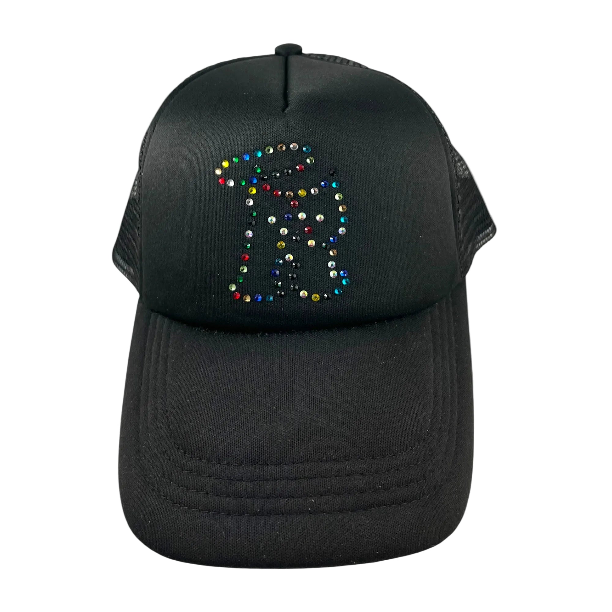 R-Logo Strass Trucker Hat Black/ Multicolor