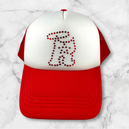 R-Logo Strass Trucker Hat Red/White/Red