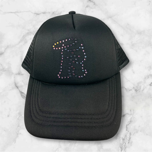 R-Logo Strass Trucker Hat Black/ Violet Sunset