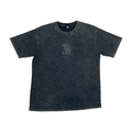 R-Logo Rhinestone Tee (Black Acid Wash)