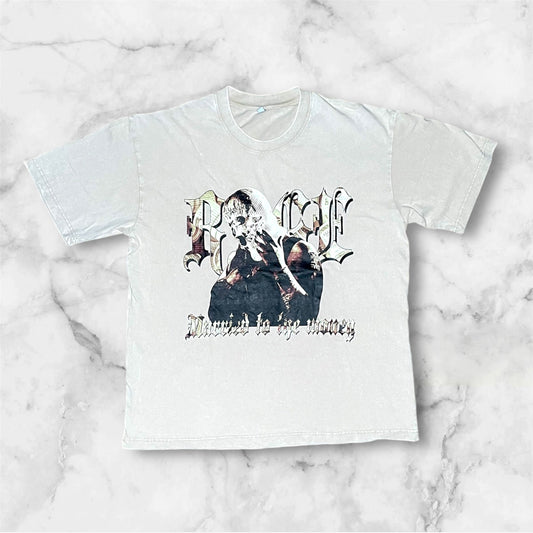 Married to the Money Tee (Beige Acid Wash)