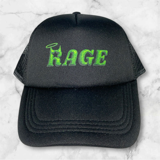 Lightining Rage-Logo Trucker Hat Green