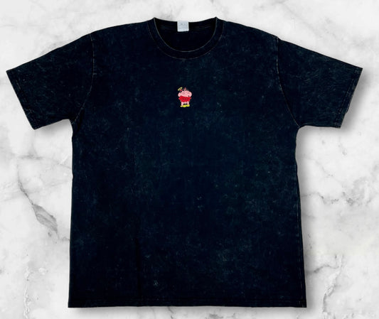 Mini-Chan Tee (Black Acid Wash)