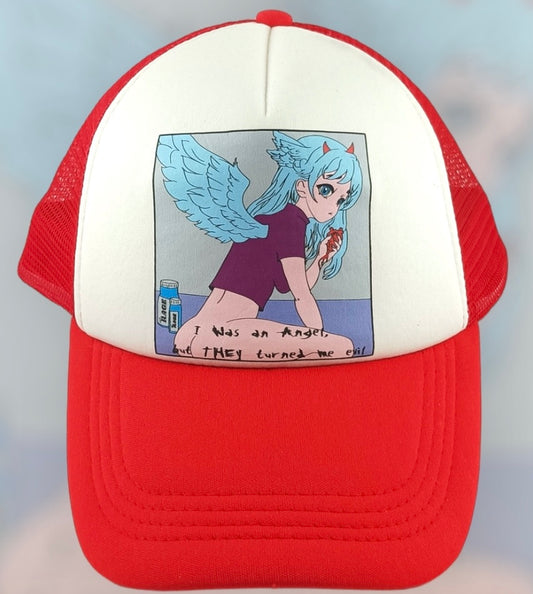 Angel Trucker Hat (Red)