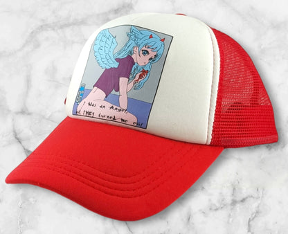 Angel Trucker Hat (Red)