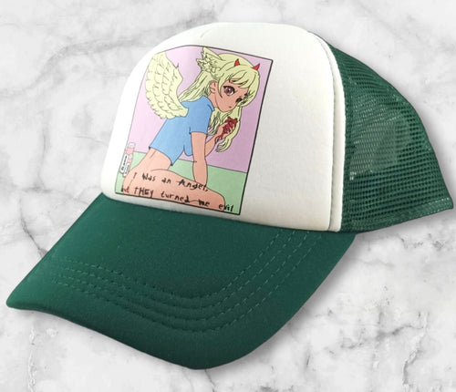 Angel Trucker Hat (Green)